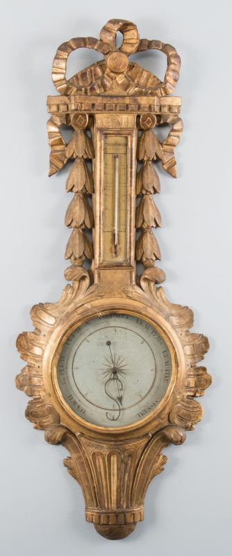 Lot 624: French Carved Giltwood Barometer