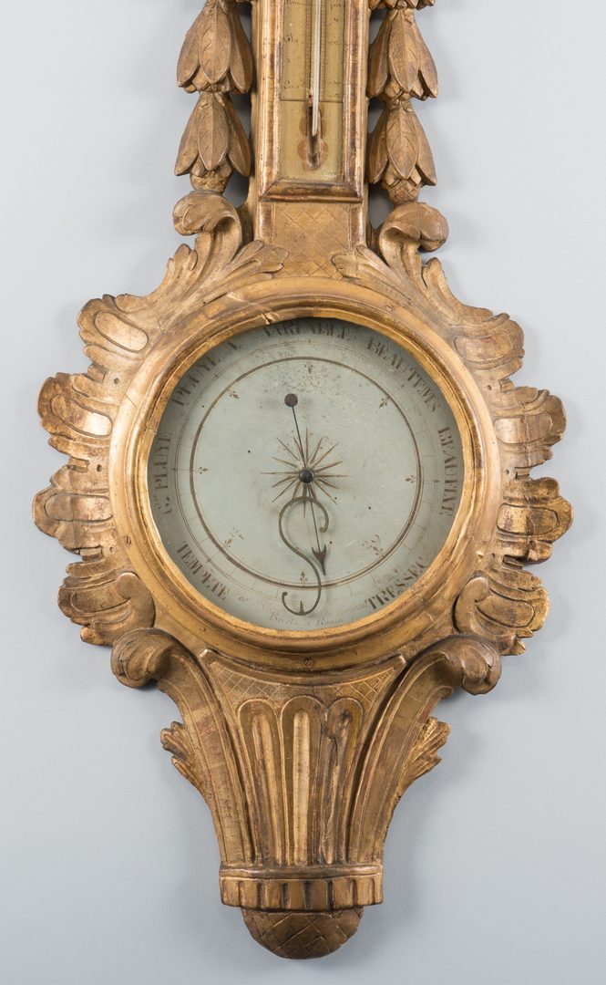 Lot 624: French Carved Giltwood Barometer