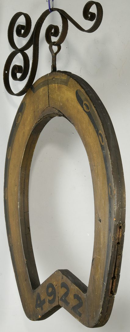 Lot 630: Horseshoe Livery Stable Trade Sign, Chicago