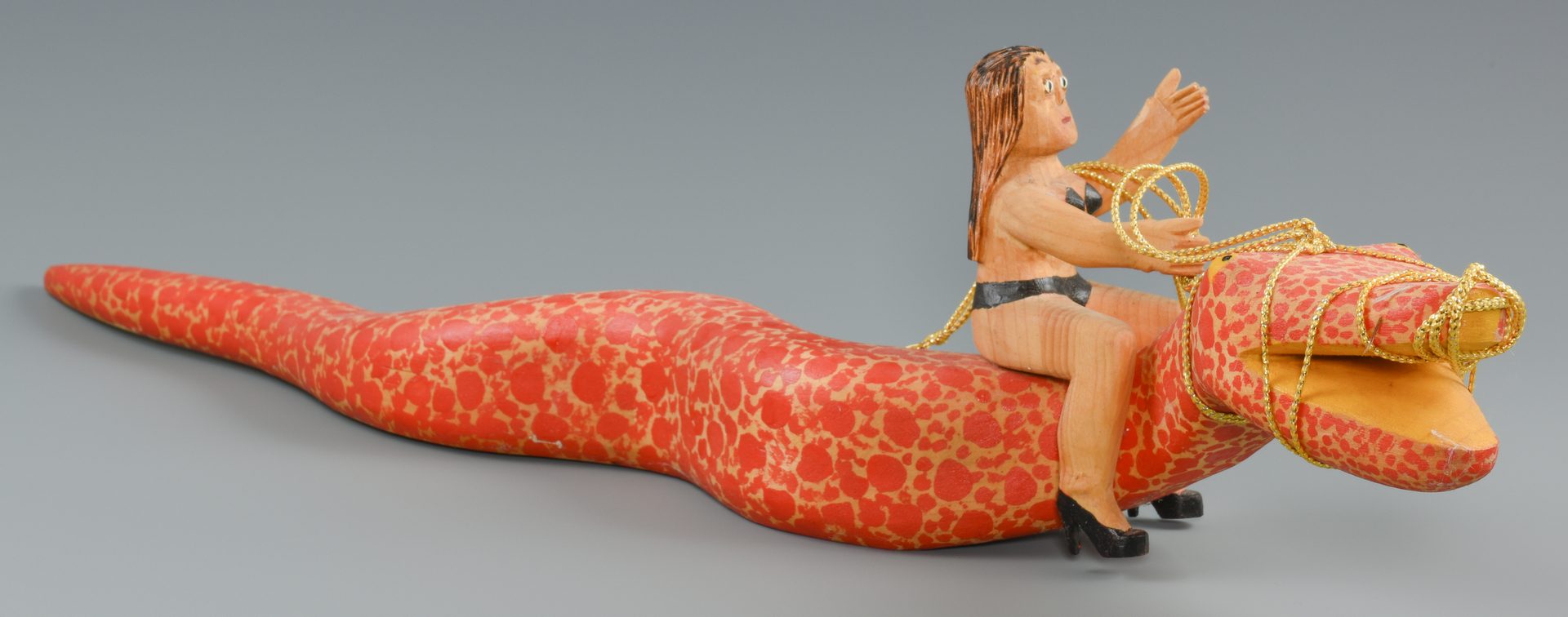 Lot 653: Sultan Rogers Carving, Woman on Snake