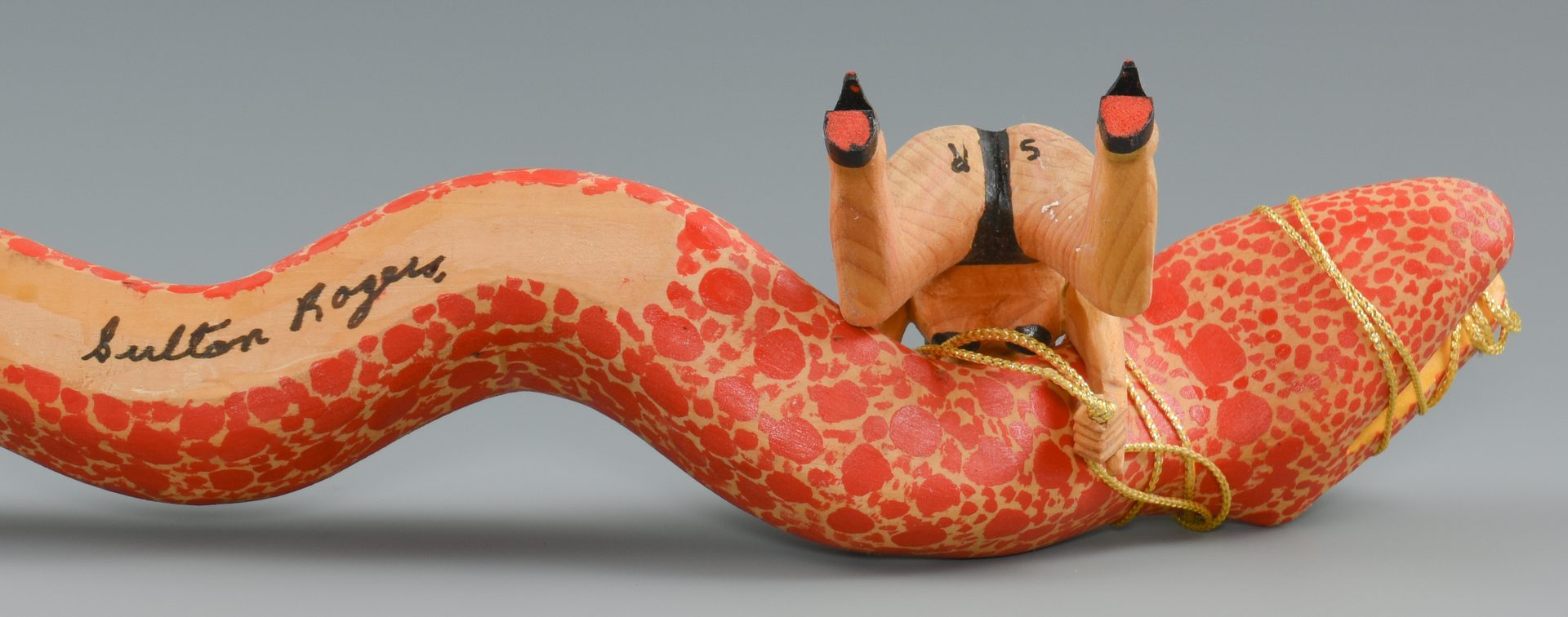 Lot 653: Sultan Rogers Carving, Woman on Snake
