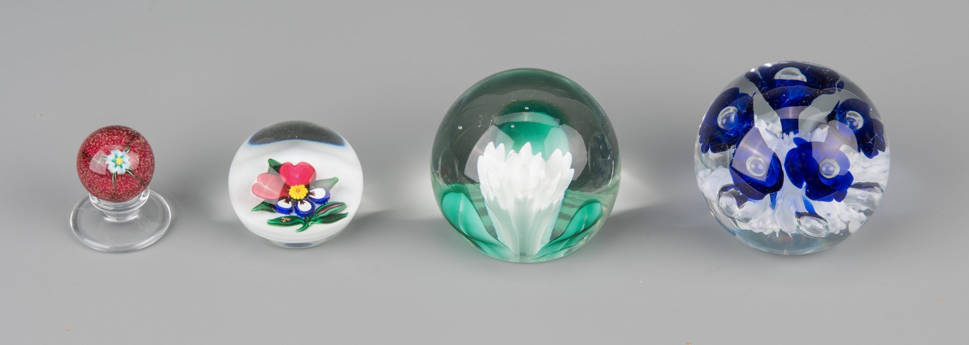 Lot 689: Group of 4 Paperweights, incl. Charles Kasiun, Jr.