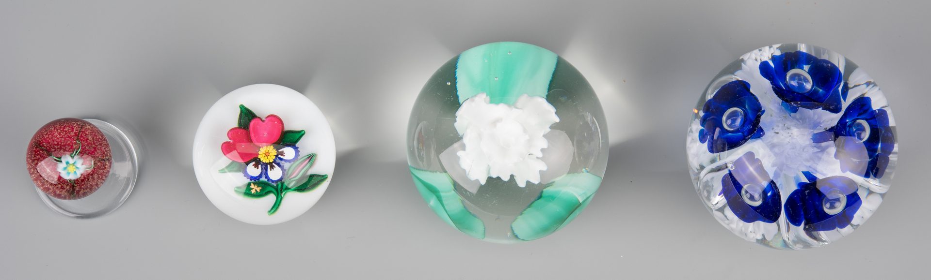 Lot 689: Group of 4 Paperweights, incl. Charles Kasiun, Jr.
