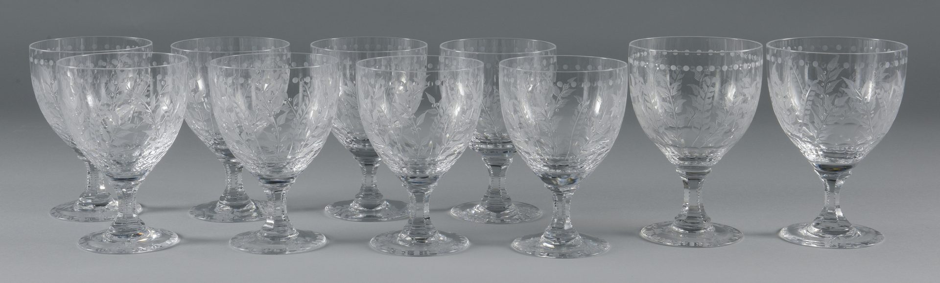 Lot 693: William Yeoward "Fern"  Goblets/Wine Glasses