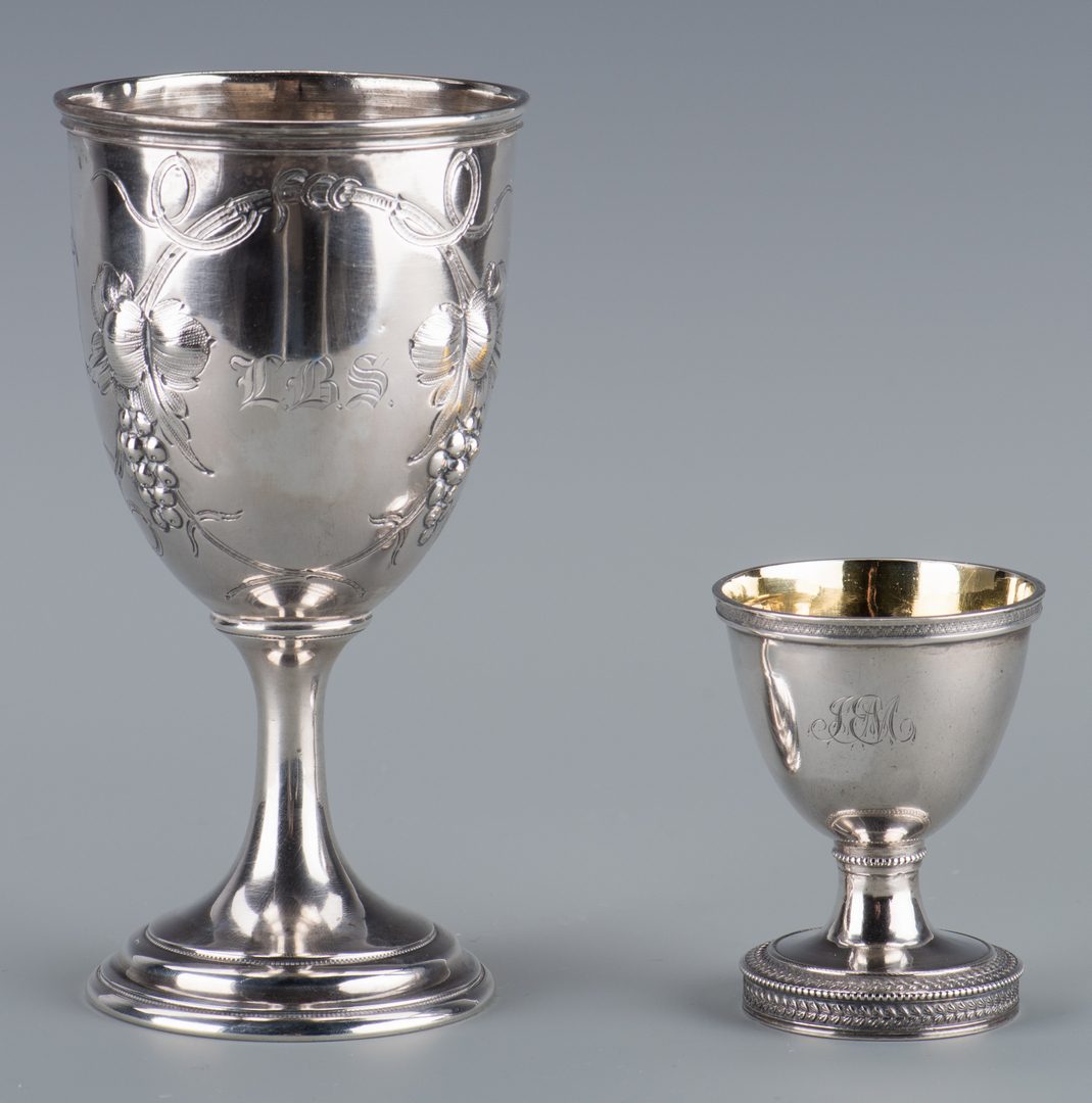 Lot 732: Assd. Coin silver inc. Southern and Goblet