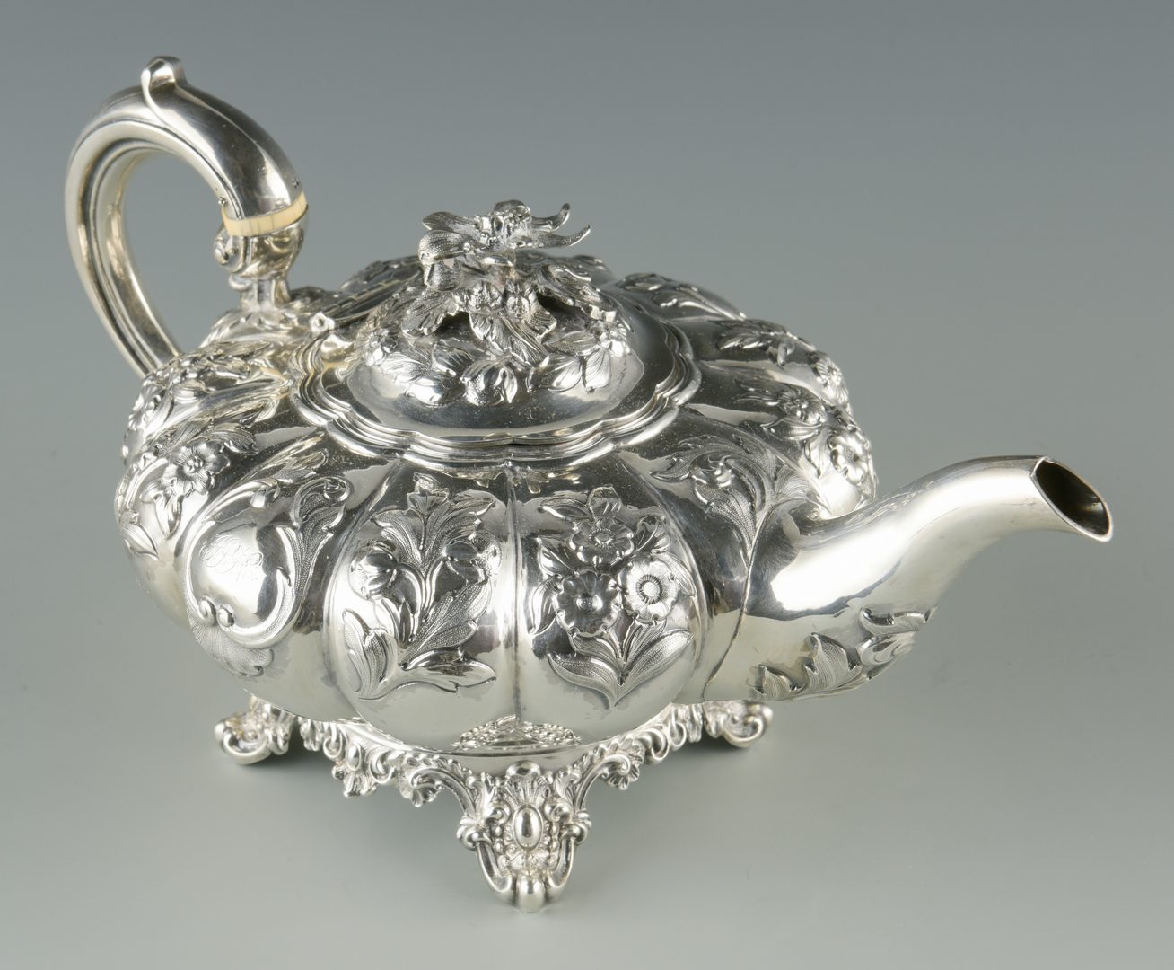 Lot 736: English Sterling Teapot, W. Chawner