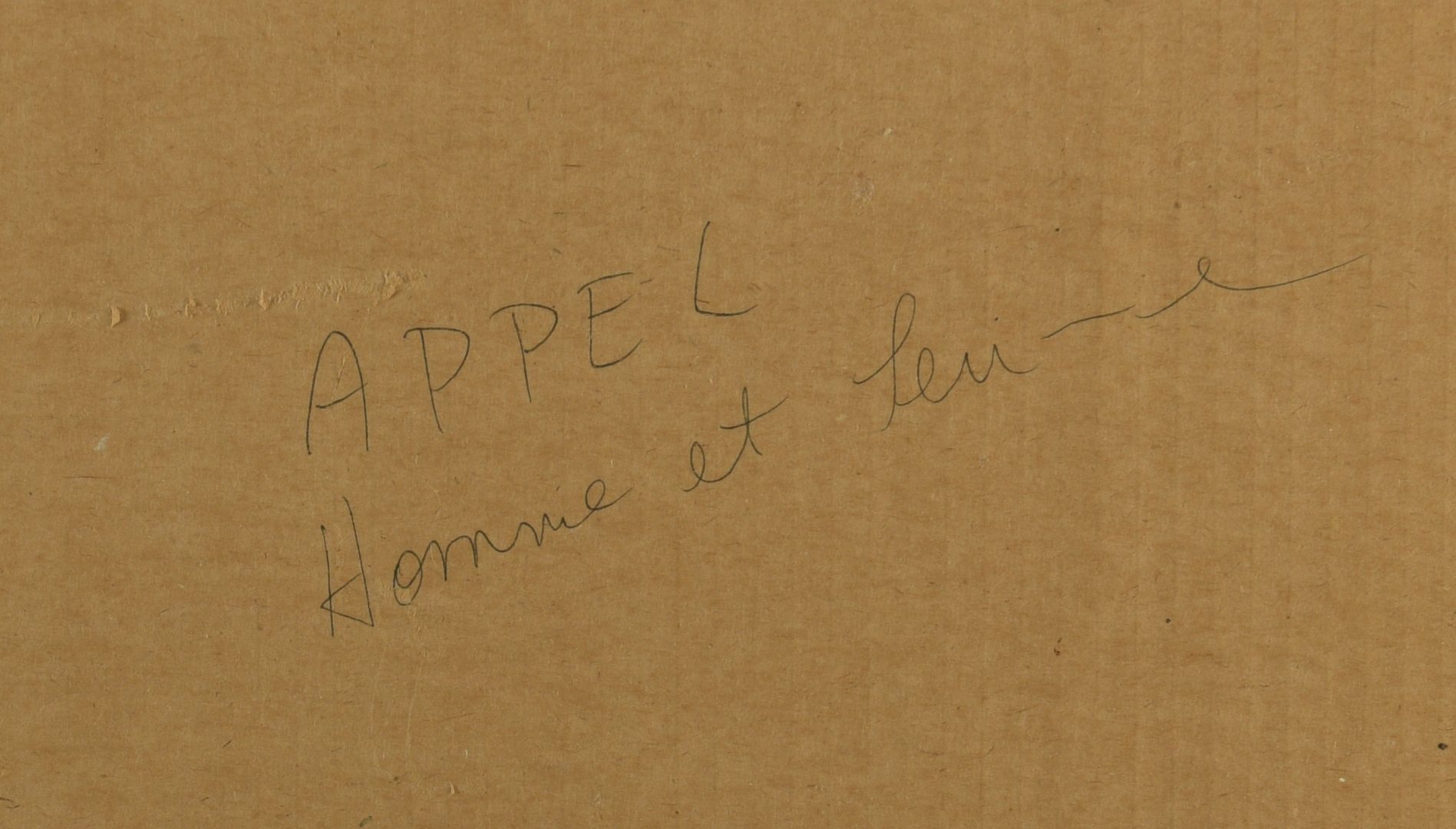 Lot 765: Karel Appel Lithograph, "Homme et Jeu-e"