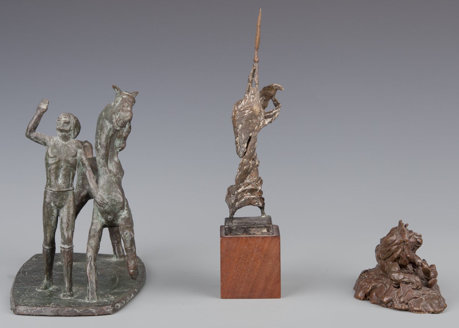 Lot 774: 3 TN Artists Bronze Sculptures, 20th c.