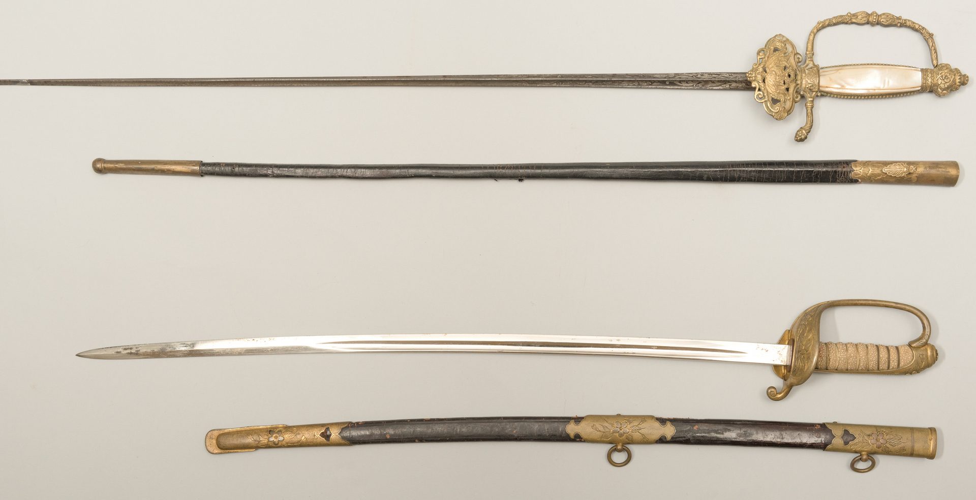 Lot 790: 2 Swords, incl. Japanese & French