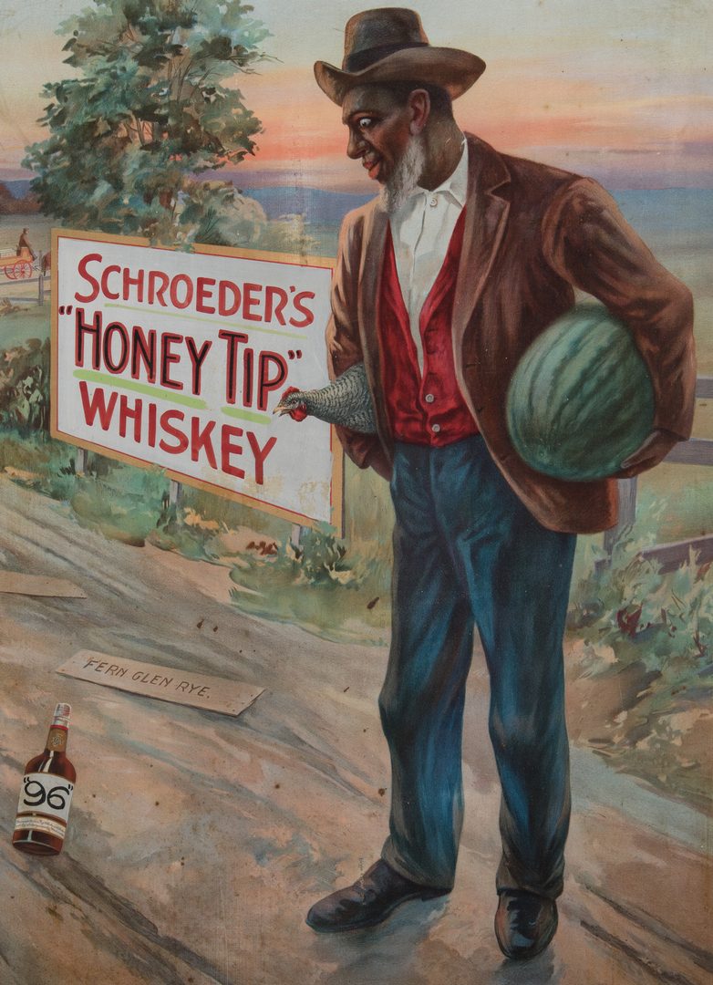 Lot 835: Schroeder's Whiskey Adv. Sign