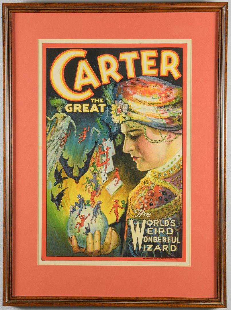 Lot 840: 2 Framed Magic Posters: Carter the Great