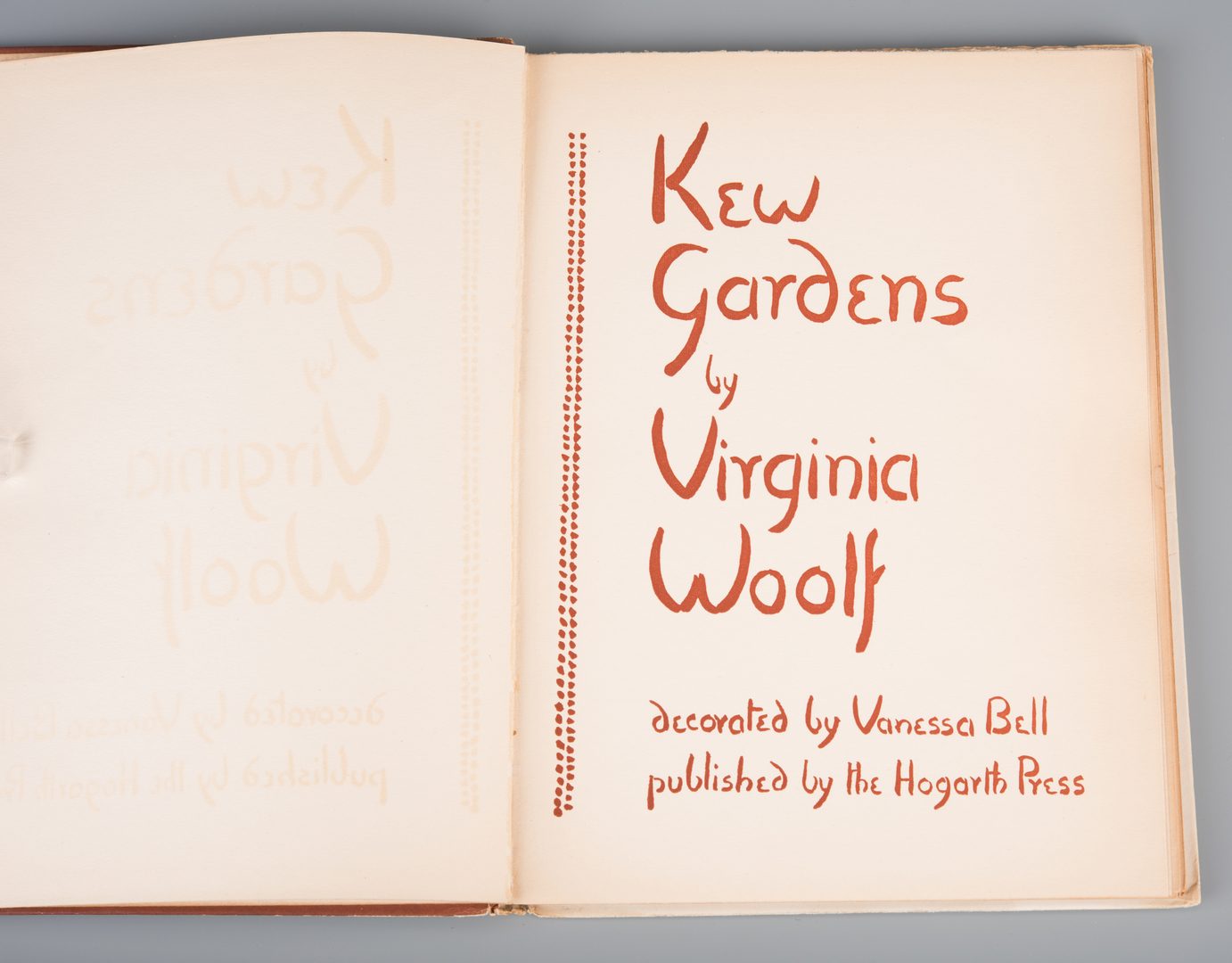 Lot 849: Signed Limited Edition "Kew Gardens" by Viginia Woolf