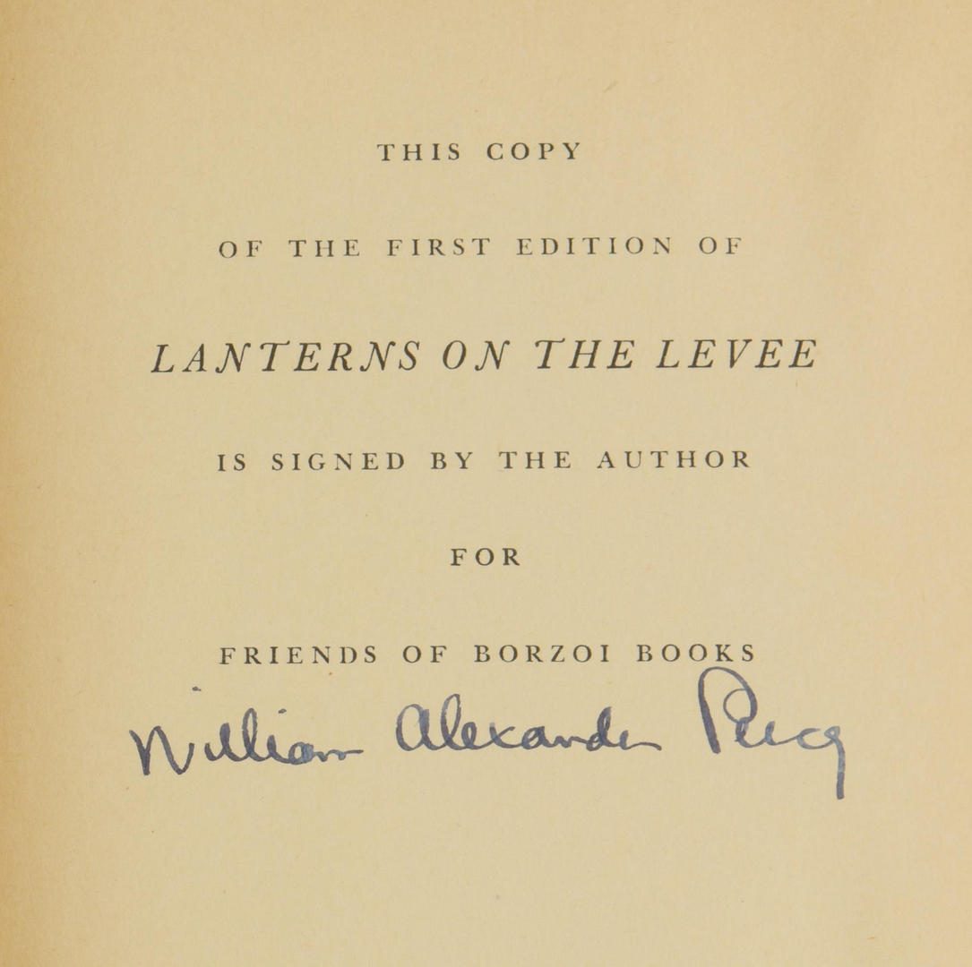 Lot 853: William Percy "Lanterns on the Levee" signed 1st edition