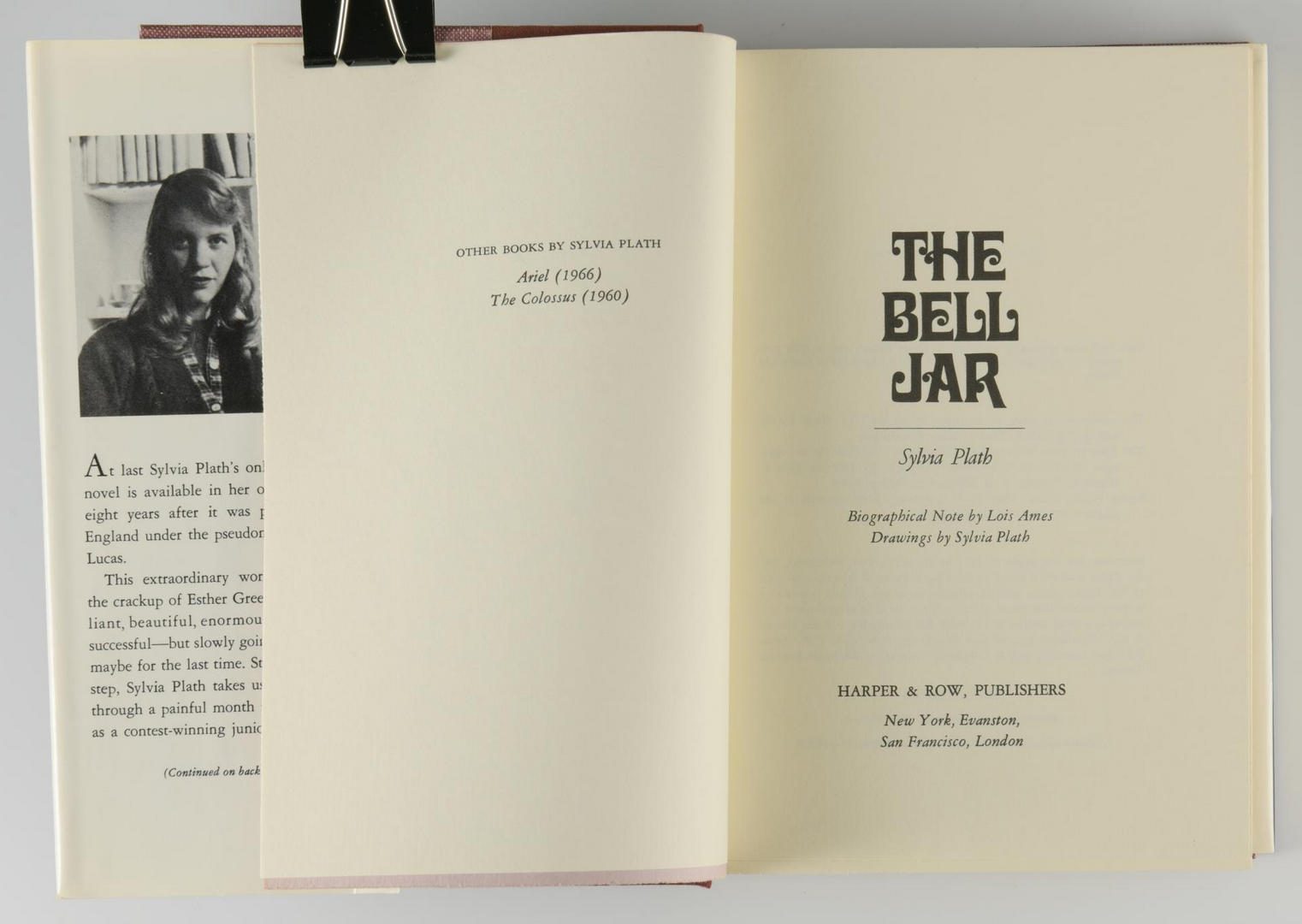 The Bell Jar by Sylvia Plath (Harper & Row) - Fonts In Use