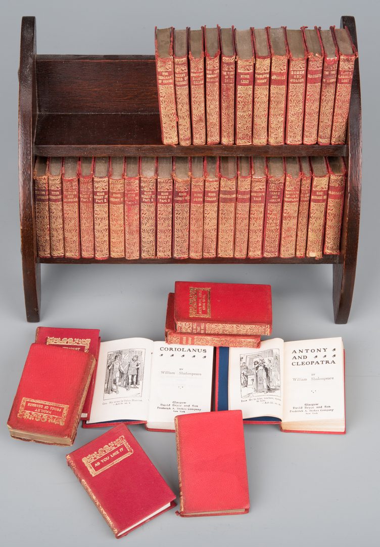 Lot 858: Miniature Book Set: Shakespeare's Complete Works