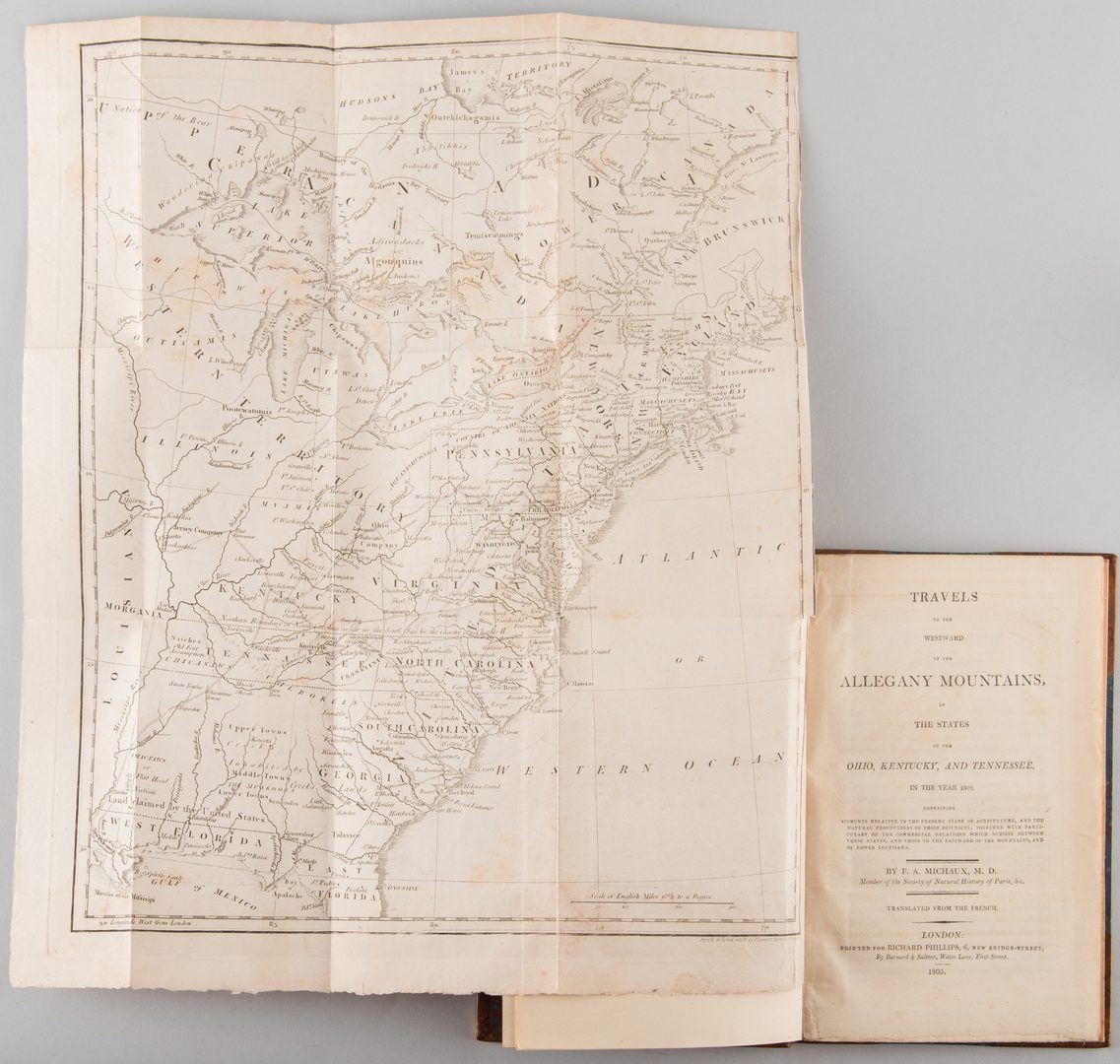 Lot 862: Michaux: Travels Allegany Ohio Tennessee w/ 1805 map