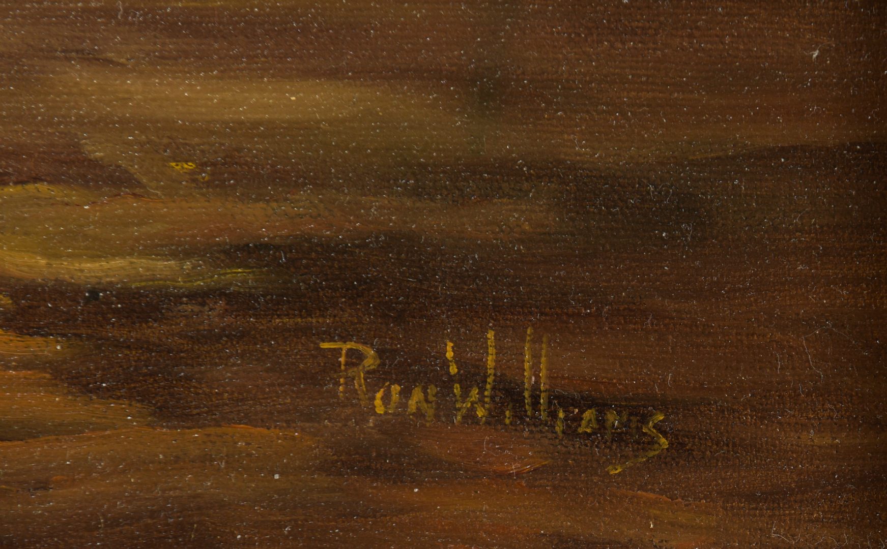 Lot 877: Ron Williams Oil on Canvas Landscape