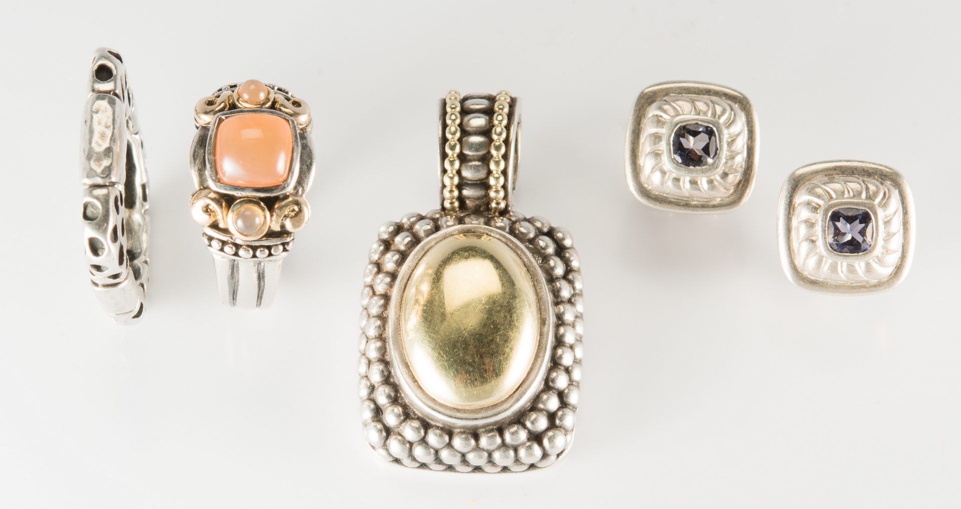 Lot 884: Sterling and Gold Designer Jewelry