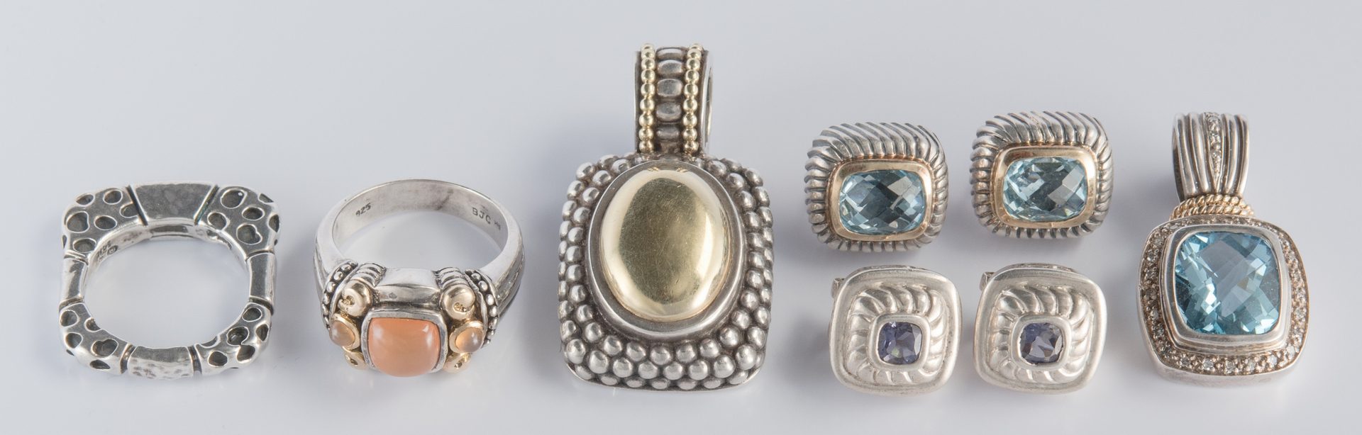 Lot 884: Sterling and Gold Designer Jewelry