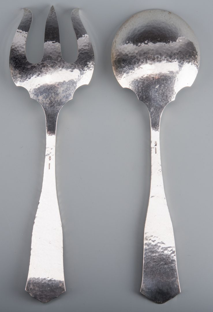 Lot 916: Aesthetic Whiting Sterling Serving Fork and Spoon