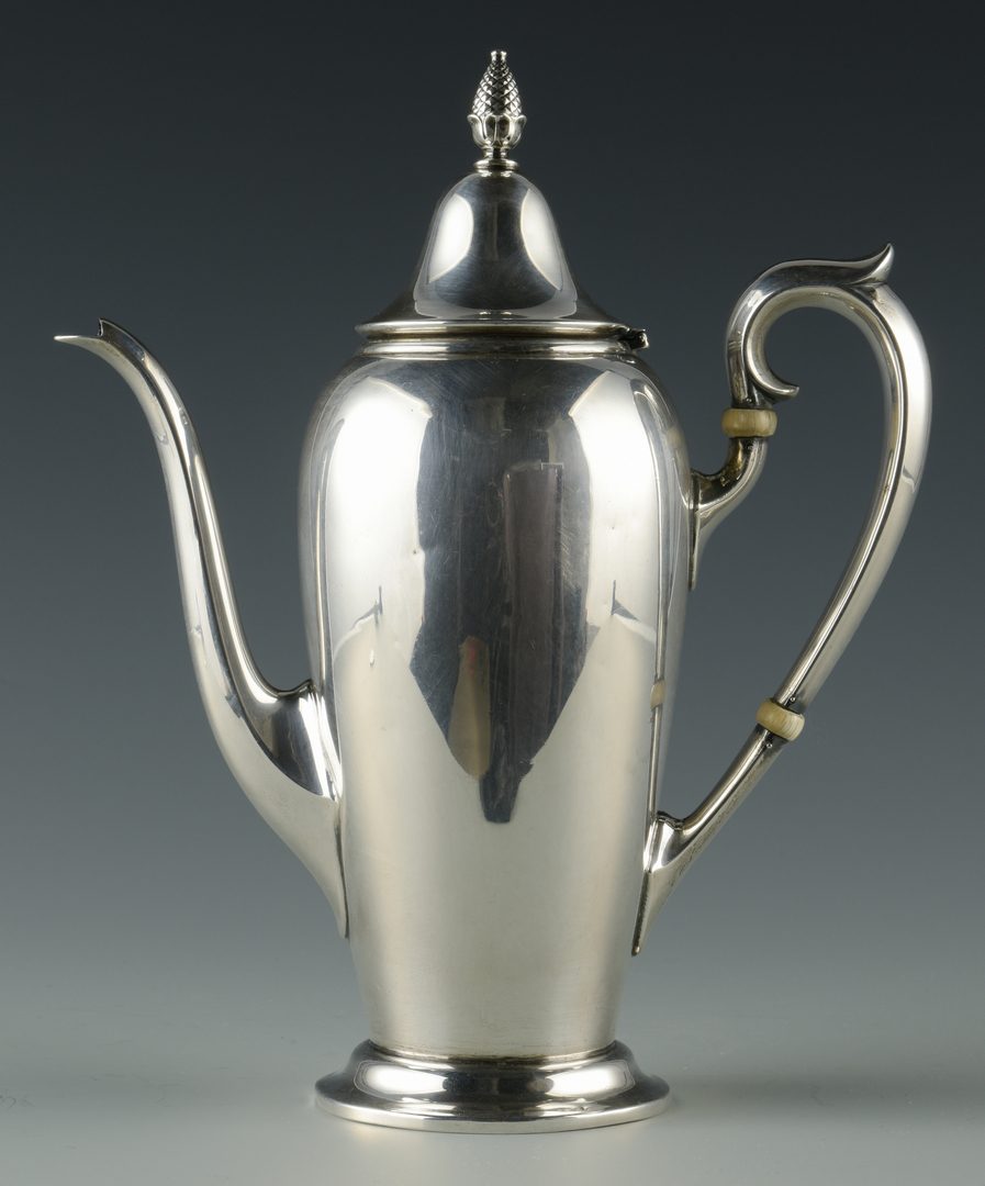 Lot 917: English teapot, basket, & golf bowl