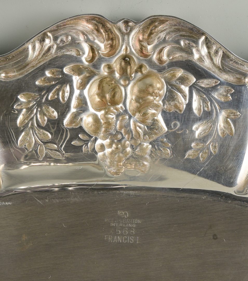 Lot 934: Francis I Sterling Bread Tray and Spoon