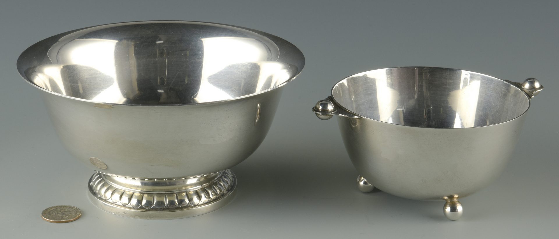 Lot 937: 2 Sterling Silver bowls, incl. Jensen
