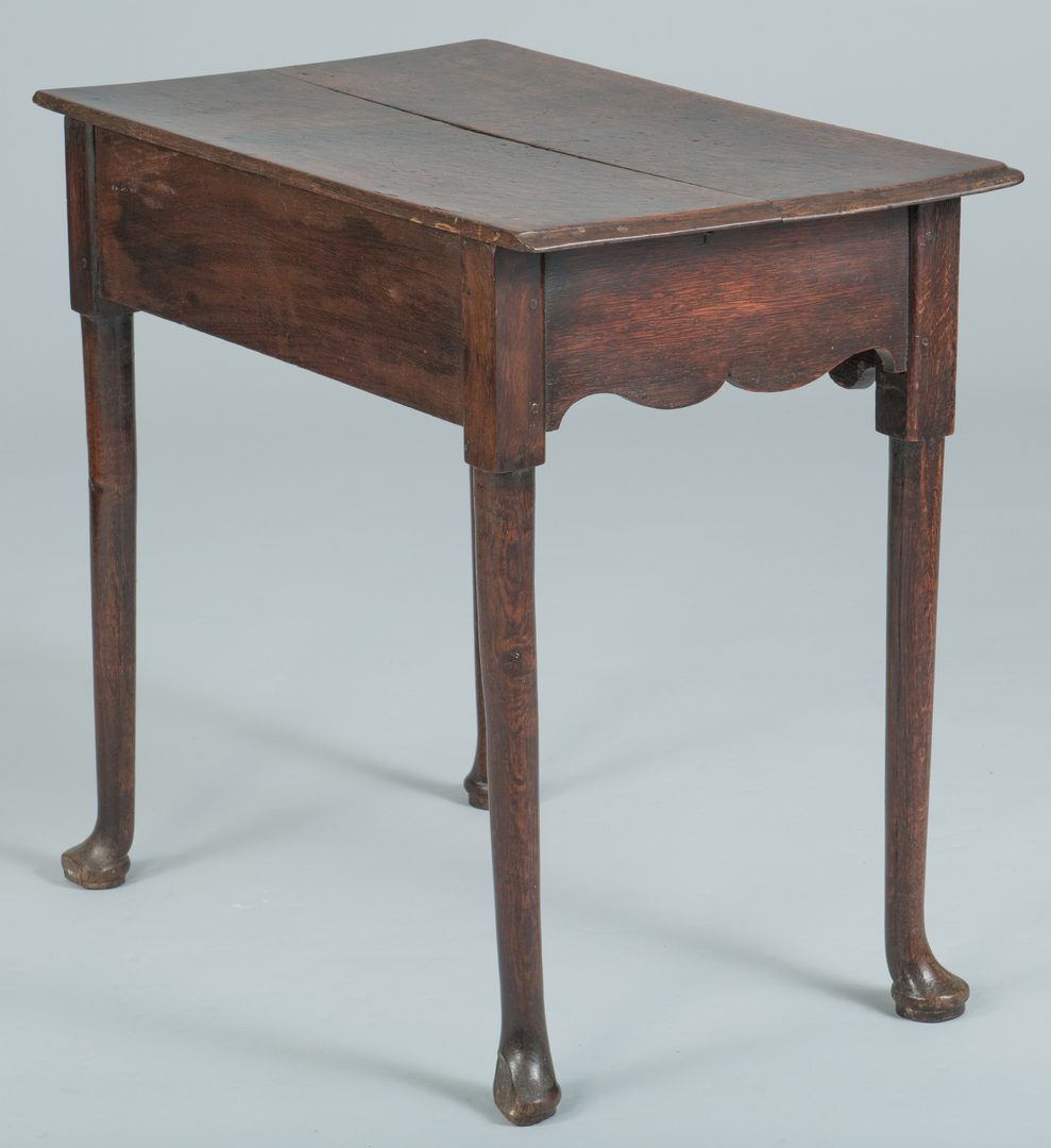 Lot 99: 18th C. Oak Dressing Table or Lowboy