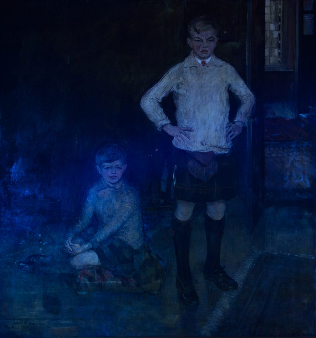 Lot 101: John Rankin Barclay Portrait of 2 Boys in Kilts