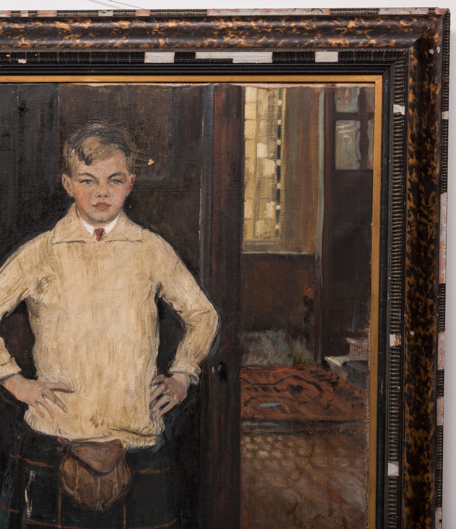 Lot 101: John Rankin Barclay Portrait of 2 Boys in Kilts