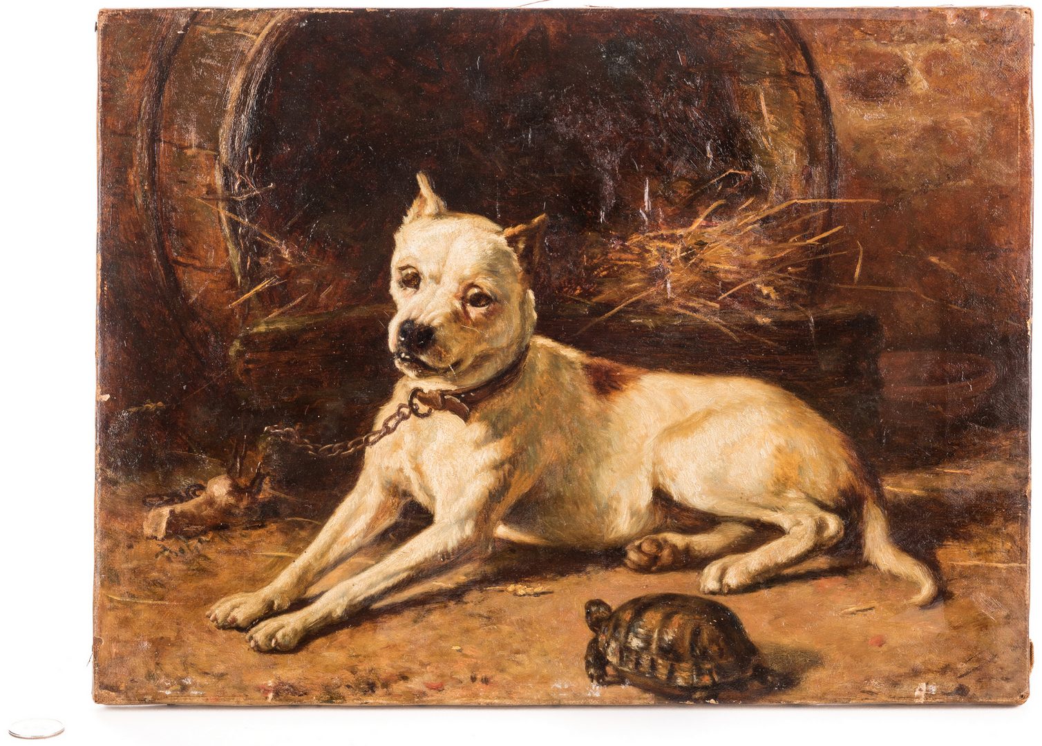 Lot 108: Edward Physick Oil on Canvas Dog Portrait