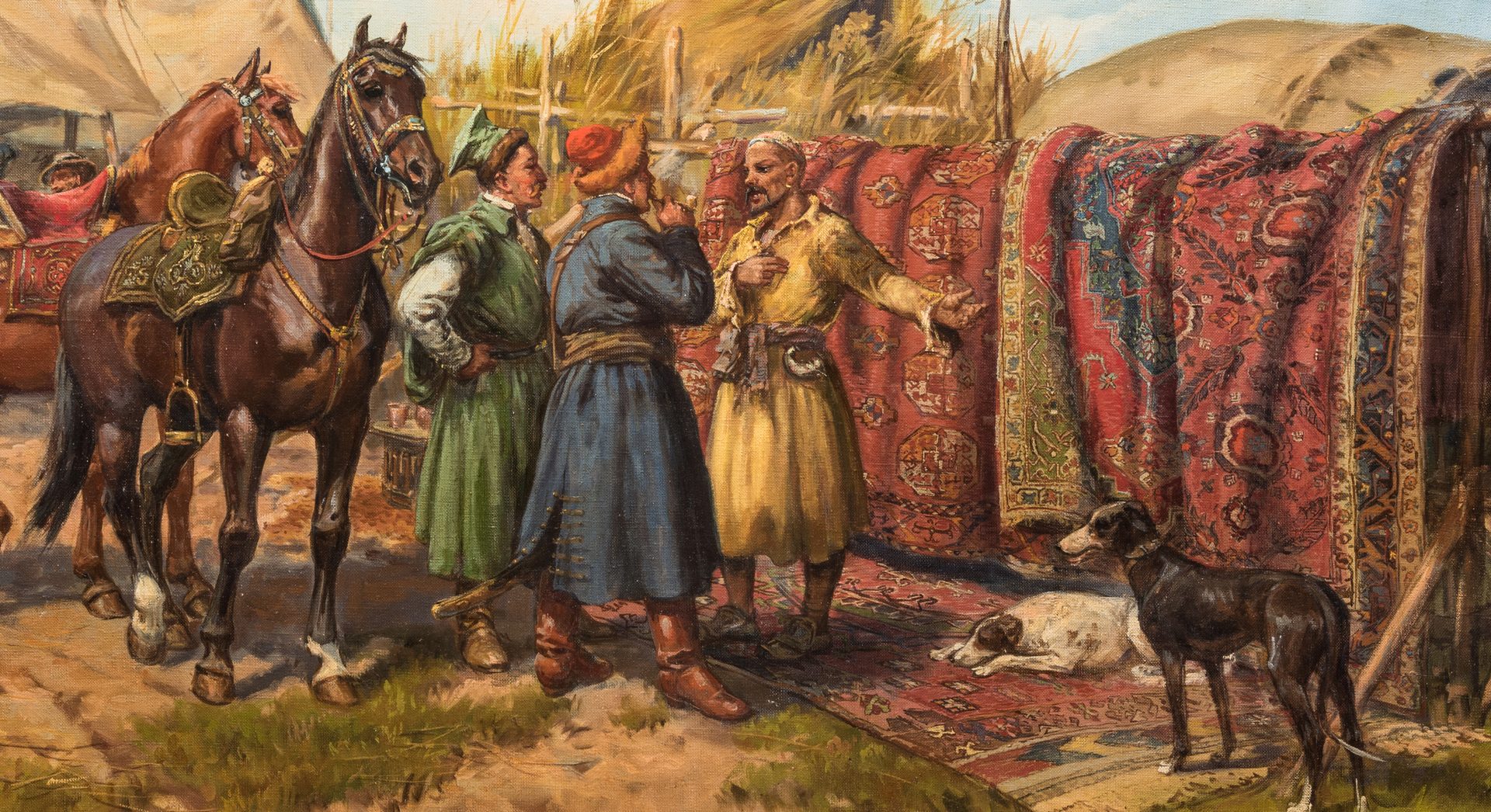 Lot 109: Leszek Piasecki, O/C, Orientalist Painting