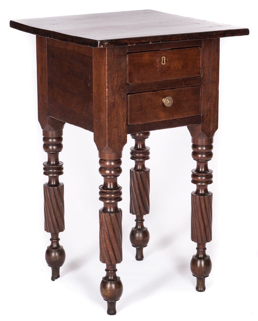 Lot 113: Southern Cherry Two-Drawer Table