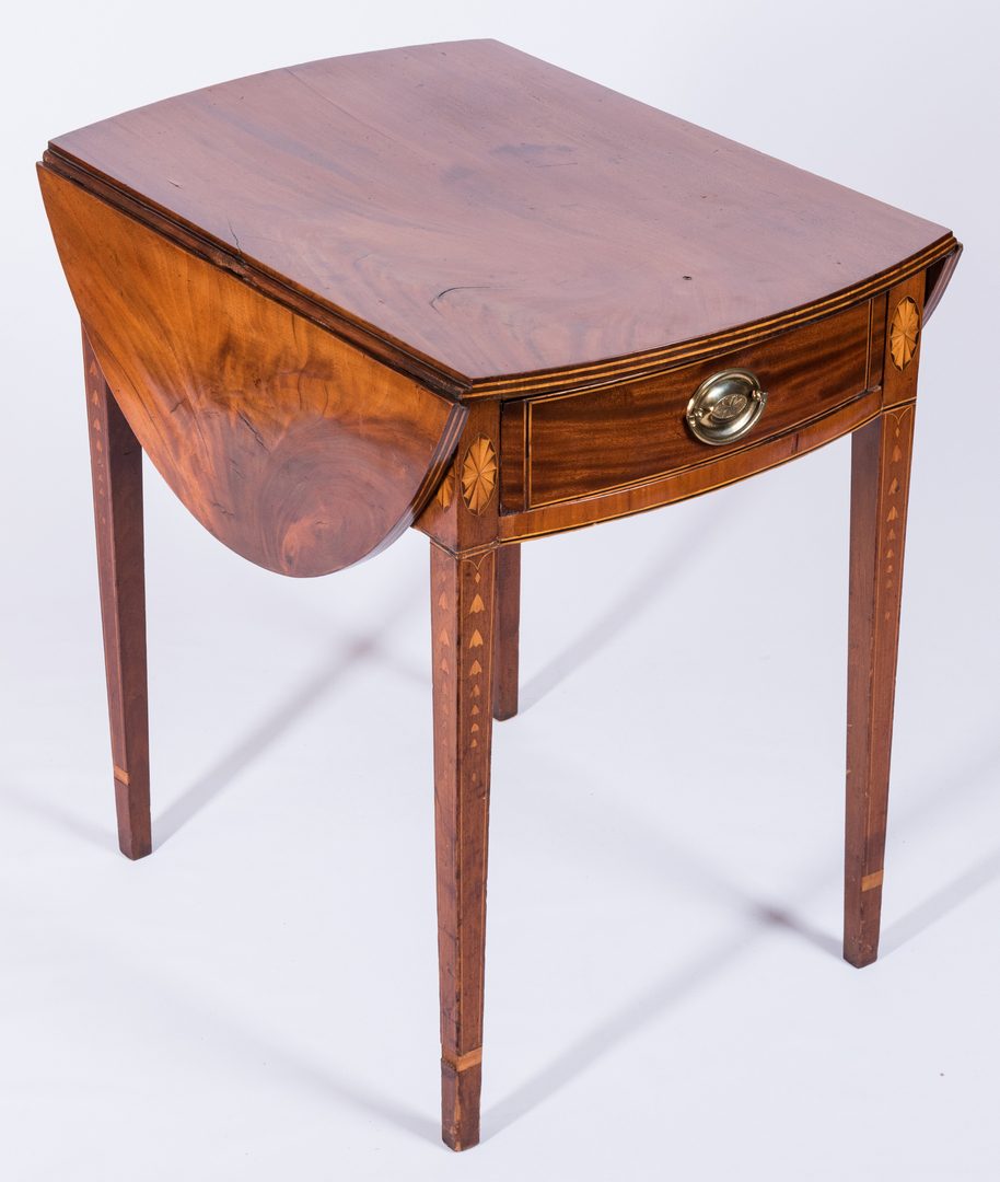 Lot 115: Federal Inlaid Table, poss. Baltimore