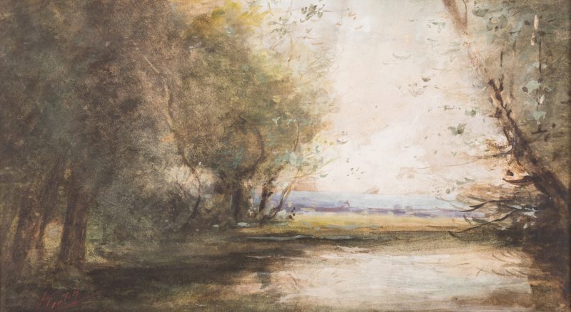 Lot 123: Charles Krutch Watercolor Landscape
