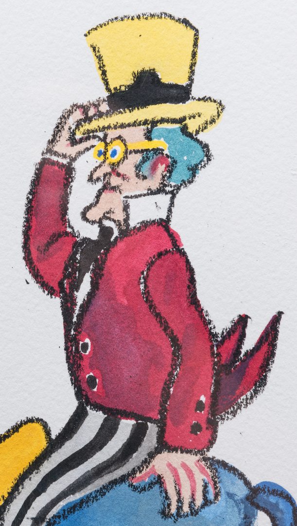 Lot 131: Red Grooms Watercolor, Andrew Jackson