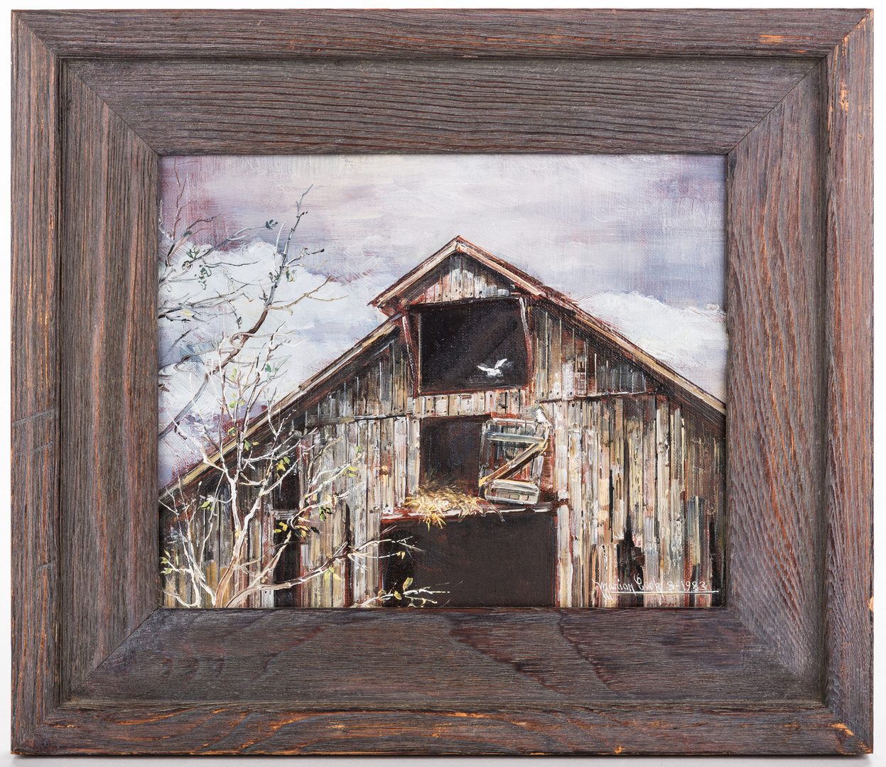Lot 135: 2 Marion Cook Oil on Canvas Barn Scenes