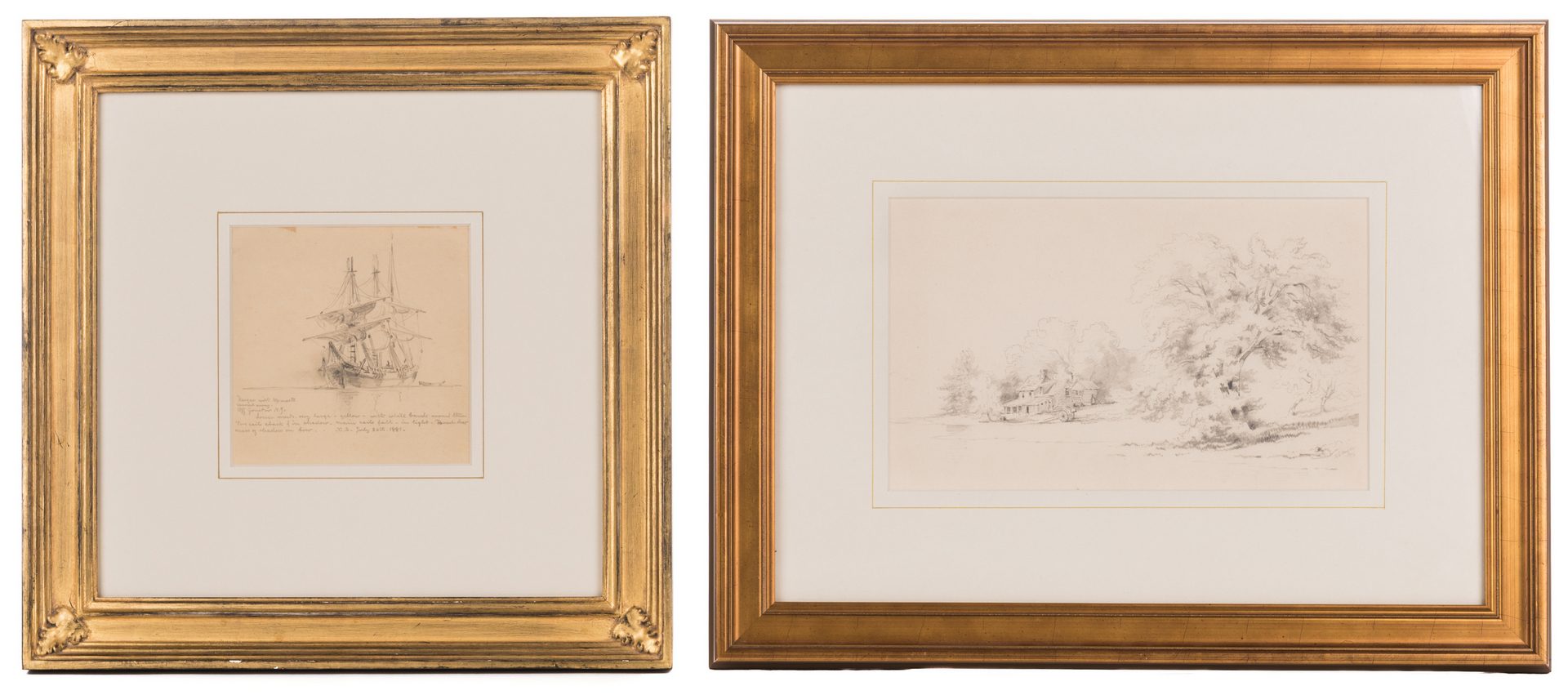 Lot 144: 2 Xanthus Russell Smith Pencil Drawings