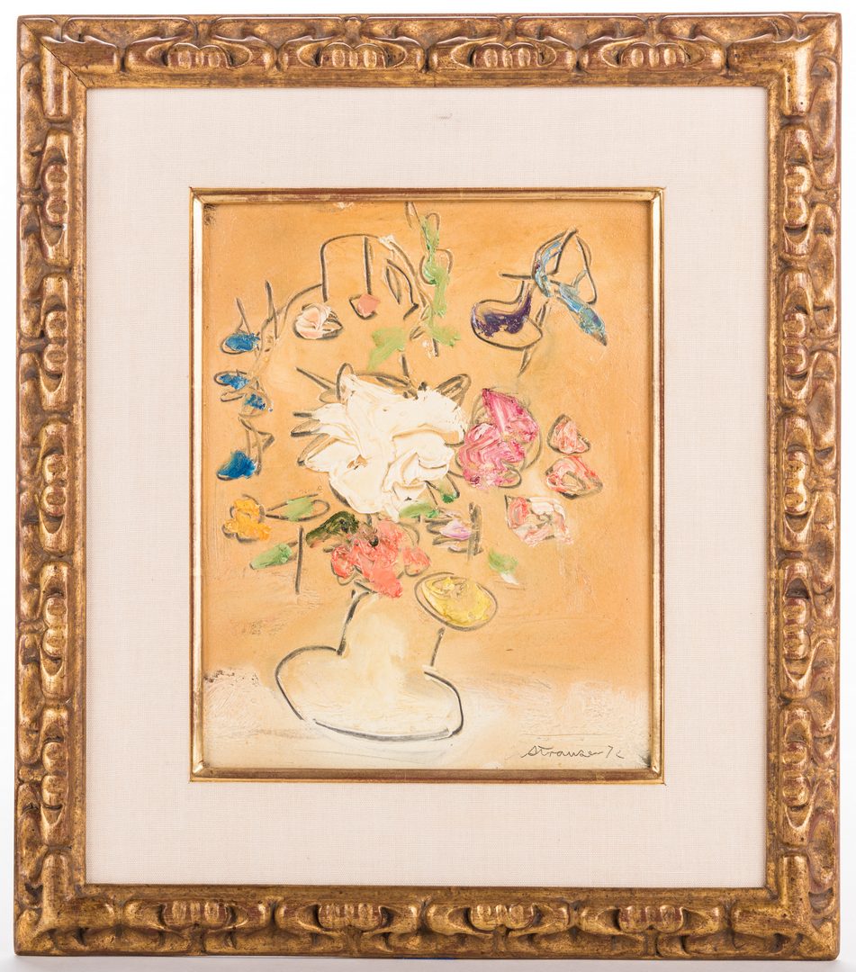 Lot 149: 2 Sterling Strauser Floral Still Life Paintings