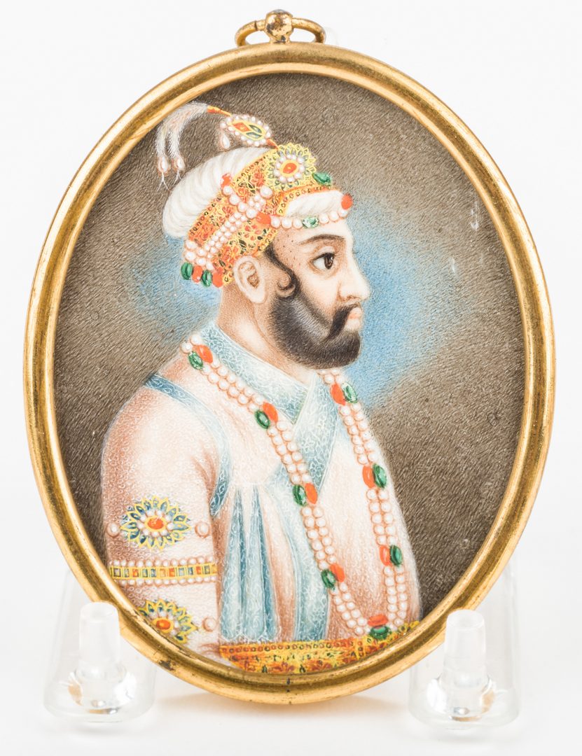 Lot 164: 3 Oval Miniatures of Far East Indian Noblemen