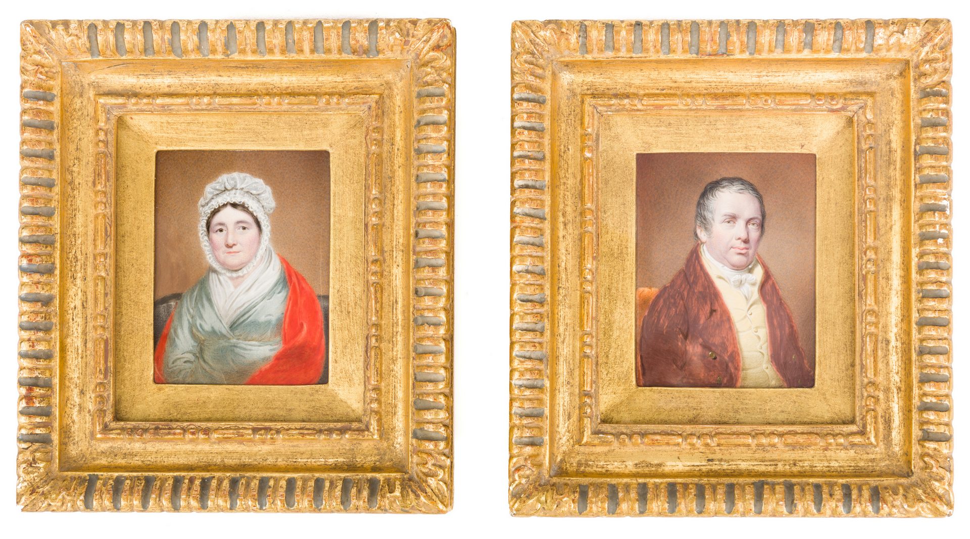 Lot 166: Pair of Miniature Portraits, 19th century