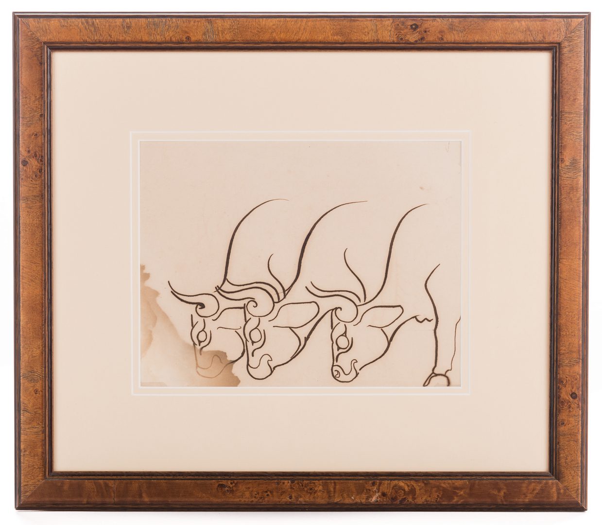 Lot 170: Walter Anderson Drawing, Cattle