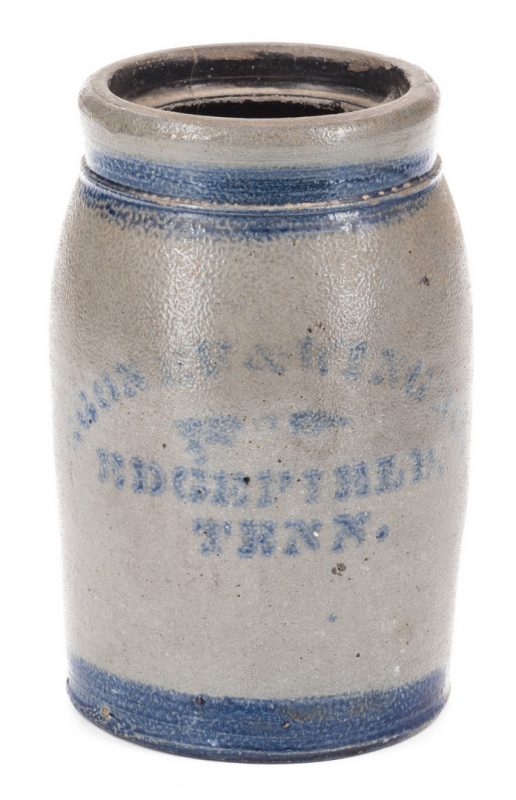 Lot 187: Edgefield TN Stoneware Pottery Jar