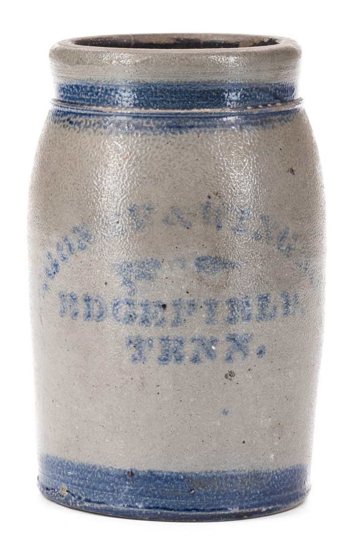 Lot 187: Edgefield TN Stoneware Pottery Jar