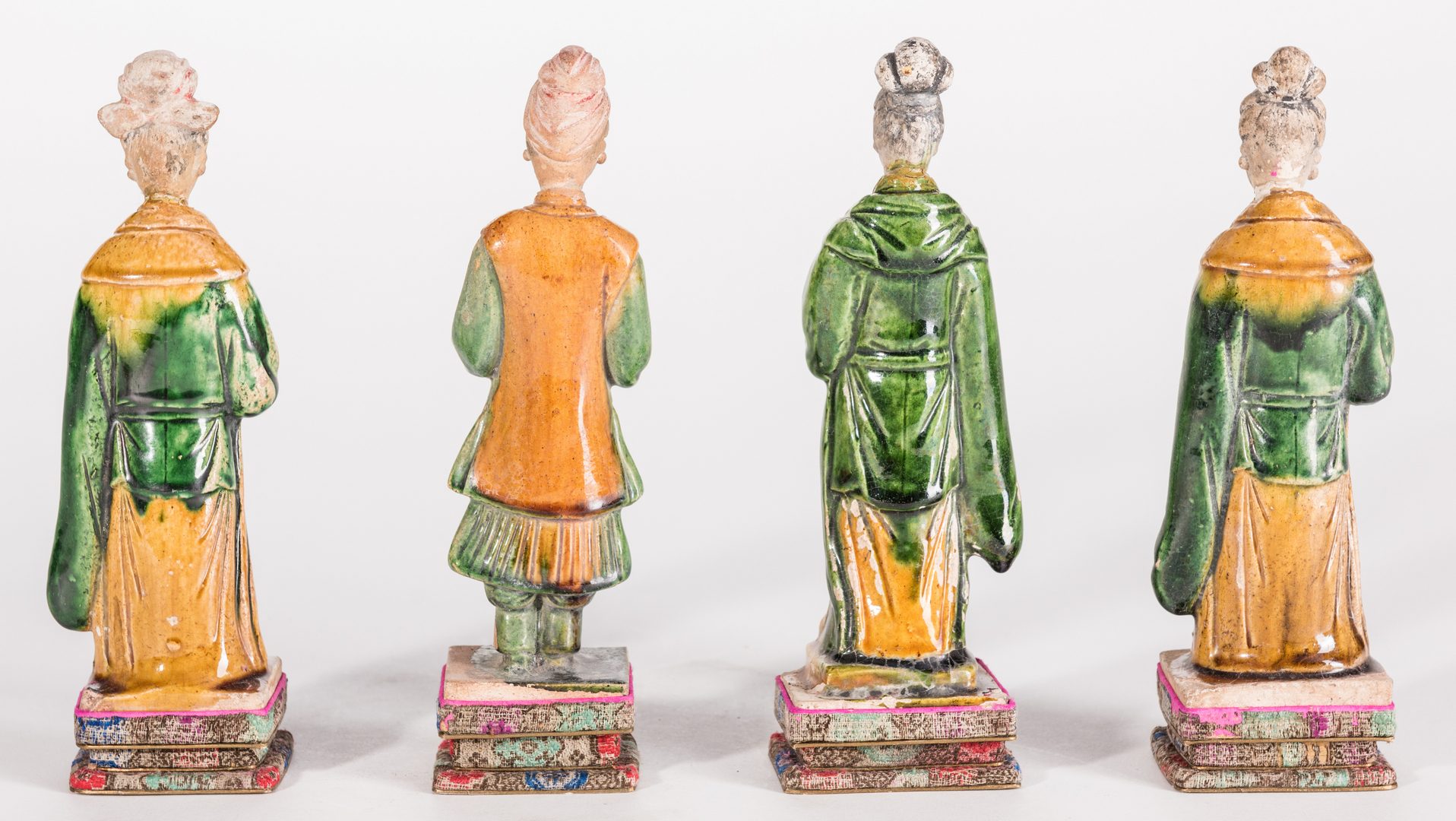 Lot 18: 4 Chinese Ming Sancai Tileworks Figures