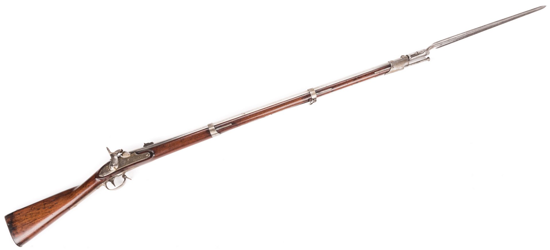 Lot 211: Harpers Ferry Model 1840 US Conversion Musket w/ Bayonet