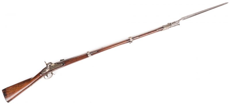 Lot 211: Harpers Ferry Model 1840 US Conversion Musket w/ Bayonet