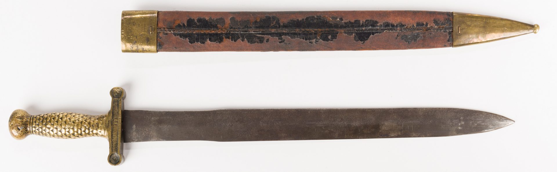 Lot 213: Confederate Artillery Short Sword & Scabbard