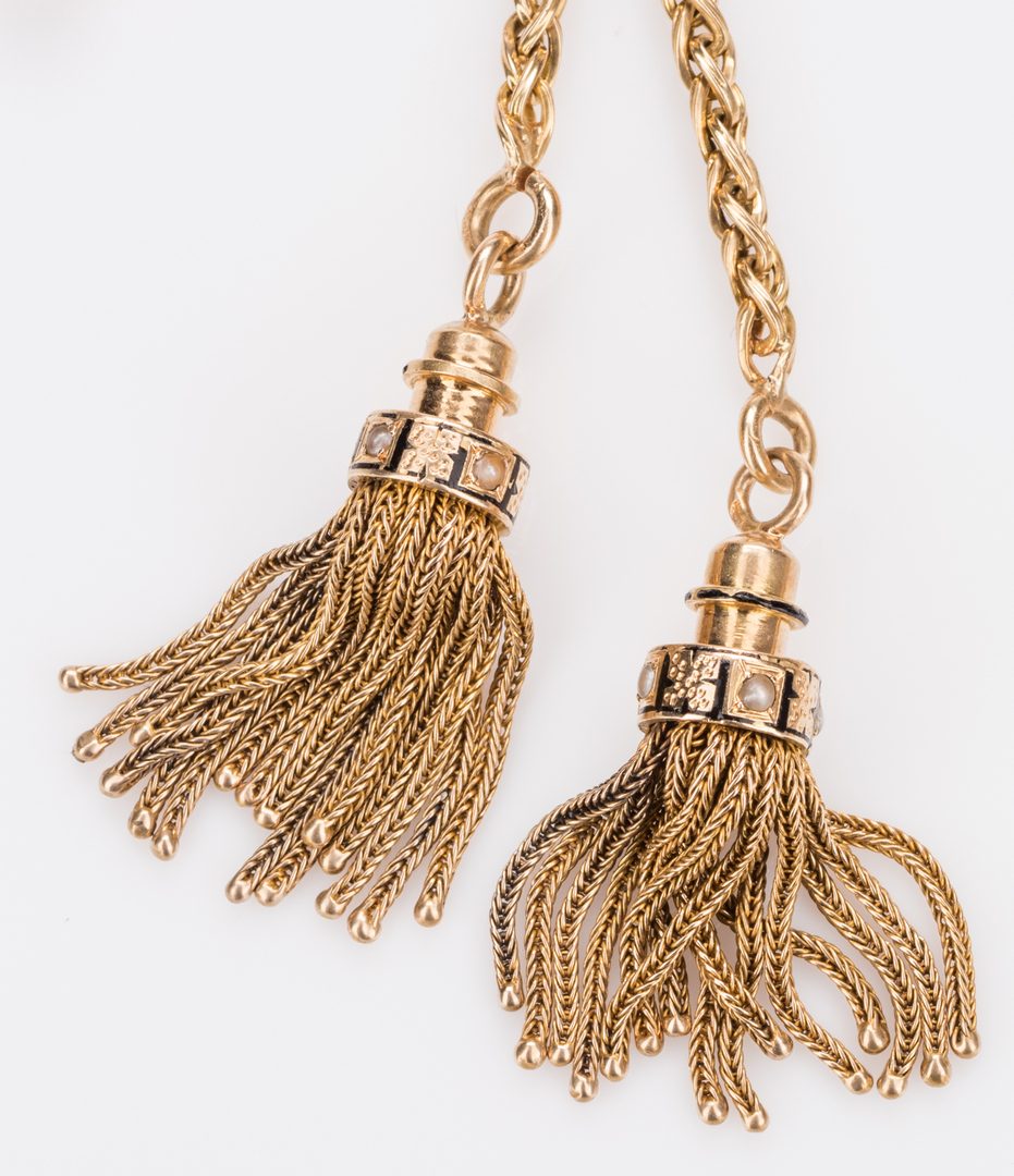 Lot 251: French gold watch chain & Lady's pocketwatch