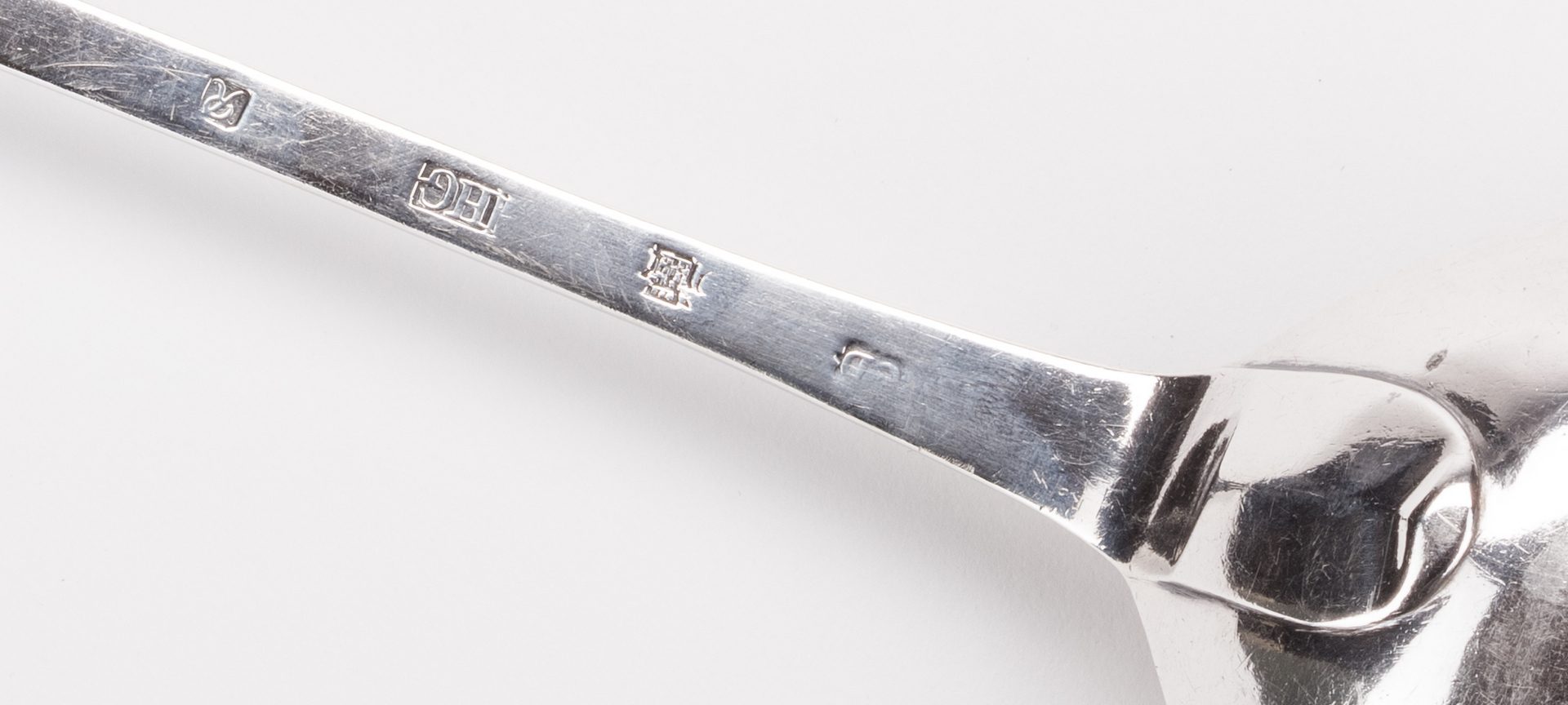 Lot 255: Scottish George II Basting spoon, 15" L